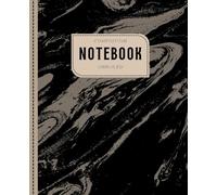 black marble composition notebook: blank unlined journal with mead Black and White cover |100 Unruled pages | 7.5 x 9.25 inches | School Supplies