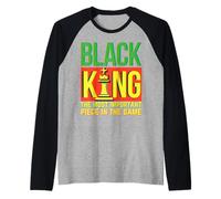 Black Melanin King La Pieza más Importante del Juego Bruh Camiseta Manga Raglan