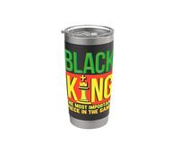 Black Melanin King La pieza más importante del juego Bruh Vaso térmico de acero inoxidable de doble pared