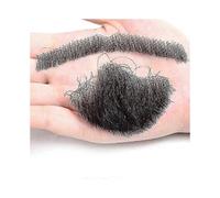 (black)Men's Synthetic Lace Fake Beard Mustache for Cosplay & Party