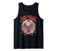 Black Meowgic Cute Witch Cat Oculto Halloween EduEly Camiseta sin Mangas