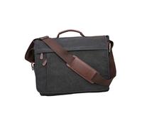 (Black)Messenger Bag Men Briefcase Canvas Business Briefcase for Commuting Father's Day