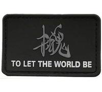 Black Metal Gear Solid to Let The World Be Patch Military Hook Loop Tactics Moral Applique Patch, apliques bordados