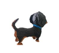 Black Mini Blocks Dog Model Small Bricks Dachshund Assembly Figure Husky