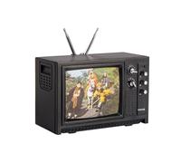 (Black) Miniature 1/12 Vintage Tv Mini Television Set Furniture Dollhouse Accessories/YY
