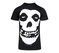 Black Misfits Skull Logo Punk Rock Heavy Metal Oficial Camiseta para Hombre (XX-Large)