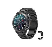 (black mitsubishi steel) Military Smart Watch for Men(Answer /Make Call)Rugged Heart Rate Fitness Tracker