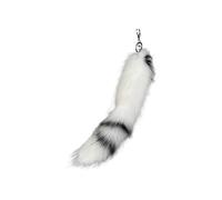 (black mixed) 40cm Long Animal Tail Keychain Faux Furs Pendant for Car Keys and Bags Stylish Accessory for Handbags and Backpacks Watermelon Red