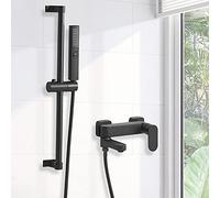 Black Mixer Bathtub with Shower Brass Shower Faucet Swivel Cold and Hot Faucet, a