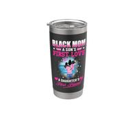 Black Mom A Sons First Love A Daughters First Friend Vaso térmico de acero inoxidable de doble pared
