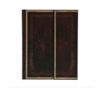Black Moroccan Ultra Lined Hardcover Journal (Wrap Closure) (Old Leather Collection)
