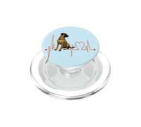Black Mouth Cur Dog Heartbeat ECG Mis Perros Son mi Cardio PopSockets PopGrip para MagSafe
