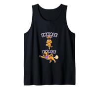 Black Mouth Cur practicando Yoga inhalar - exale DIGOR Divertido Camiseta sin Mangas