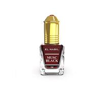 Black Musc El Nabil Perfume de 5 ml de aceite (sin alcohol, oriental, árabe, almizcle, perfume natural, ámbar, madera de águila, esencial, attar scent)