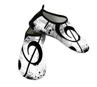 Black Music Note - Zapatos acuáticos para mujeres y hombres, zapatos de natación de secado rápido, ligeros, calcetines acuáticos para playa, multicolor, 38.5/39.5 EU