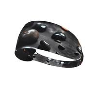 Black Mystery Heart Stone Picture - Diadema elástica para ejercicio, diadema para hombres y mujeres, banda para el pelo para yoga y fitness