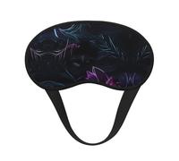Black Mystery Print Blackout Sleep Mask - Cómoda cubierta para ojos, bloqueo de luz, perfecta para viajes, meditación y camping