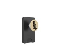 Black Mystical Cat Lover Astrology Celestial Theme PopSockets PopWallet para MagSafe