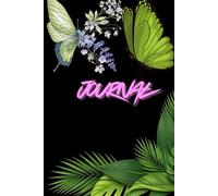 Black Nature Design Journal - 120 Page Lined Notebook, 6x9 Inch - Elegant Forest-Inspired Writing Journal for Notes, Travel, School, or Gifts
