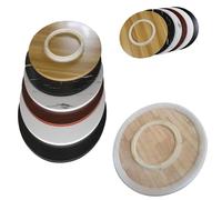Black ne Grain - Tocadiscos redondo Lazy Susan de 80 cm (30 pulgadas) para escritorio de pie y oficina en casa, diseño de tablero pálido