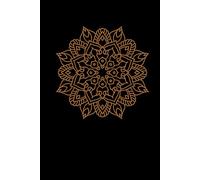 Black notebook with gold mandala 6”x9”: Journal | Diary | Undated planner | For adult and teen | 120 pages | Soft cover