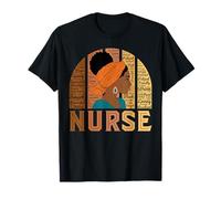 Black Nurse Afro Woman Inspirational Word Cloud RN Camiseta