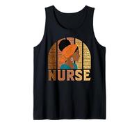 Black Nurse Afro Woman Inspirational Word Cloud RN Camiseta sin Mangas