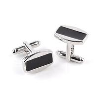 Black Oval Cufflinks Man Football Shaped Cuff Button Classic French Shirt Cuff Link Business Cuff Links Gift