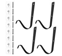 Black Over The Door Hooks, Sturdy Stainless Steel Overdoor Hangers with Anti-Scratch,4,5 cm Coat Hooks for Clothes,Towels,Christmas Wreaths, Socks, Gift Bags, Front, Behind Door