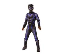 Black Panther - Disfraz Deluxe Diseño Traje de Combate para Niños/Niñas
