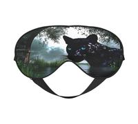 Black Panther in The Jungle - Antifaz suave para dormir, ideal para mujeres y hombres y viajes, cómodo y ajustable, perfecto para uso en interiores y exteriores