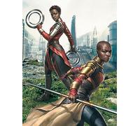 Black Panther Okoye and Nakia - Lienzo Decorativo para Pared, Multicolor, 60 x 80 x 3,2 cm