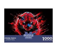 Black Panther Puzzles Imposible,desafío for Adults Entretenimiento Creativo 1000 Piezas Obra De Arte De Juego De para Adultos Y Niños Mayores De 12 Años 38x26cm/1000pcs