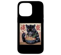 Black Panther Ramen Japonés Kawaii Anime Pantera Negra Carcasa para iPhone 14 Pro MAX