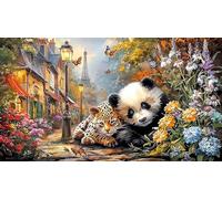 Black-Panther-Under-Moonlit-Forest 1000 Piezas Puzzle Educativo desafiante Papel Reciclado para Adultos Actividad en casa Idea de Regalo 38x26/1000pcs