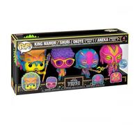 Black Panther Wakanda Forever Group Blacklight Exclusive Pop 4-Pack Vinyl Figura