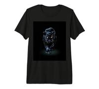 Black Panther Walking Toward Shadow - Regalo para Amantes de los Gatos Salvajes Camiseta Premium
