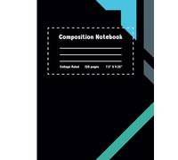 Black Paper Lined Composition Notebook: College Ruled Book, White Lines for Use With Metallic and Bright Colored Pens, Pencils, Ink