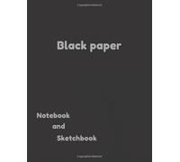 Black paper Notebook and Sketchbook: Black Paper Sketchbook and Notebook 8.5x11 with Lined for Gel Pens ( Design No 4 )