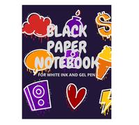BLACK PAPER NOTEBOOK FOR WHITE INK AND GEL PEN