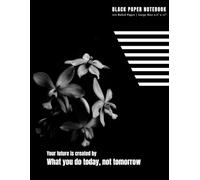 Black Paper Notebook: Large Size Notebook with white Lines: Perfect for journaling, note taking, lettering and doodling,120 Pages, 8.5x11, Ideal for Metallic Markers, Gel Pens & Chalk Pens