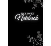 Black Paper Notebook - Silver Luxe Edition: Lined Journal for White, Silver & Metallic Pens