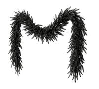 Black Pine Garland 1.8m Realistic Halloween Mantel Decor