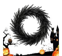 Black Pine Garland 1.8m Realistic Halloween Mantel Decor