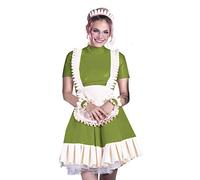 Black Pink Blue Dress Women Uniform Plus Size Sissy Dress,Fruit Green,XL