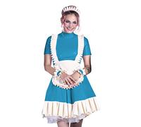 Black Pink Blue Dress Women Uniform Plus Size Sissy Dress,lake Blue,4XL
