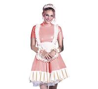 Black Pink Blue Dress Women Uniform Plus Size Sissy Dress,Lotus Root Pink,7XL
