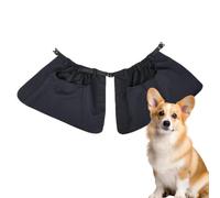 Black Pocketed Dog Treat Waist Bag - Breathable Training Pouch, Portable Pe