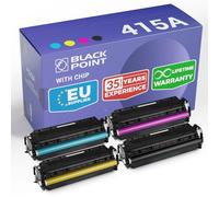 BLACK POINT Paquete de 4 415A 415X [Con chip] Compatible con HP 415A 415X Color Laserjet Pro MFP M479fdw, MFP M479dw, MFP M479fnw, MFP M479fdn, Pro M454dw M454dn M479 M480f W2030A W2031A W2032A W2033A