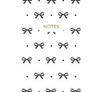 Black Polka Dot and Bow Notebook: Elegant Coquette Aesthetic College Ruled Lined Journal for Girls & Women, Preppy School Supplies & Cute Office Stationery, 6x9 Inch, 120 Pages (Bow Series)